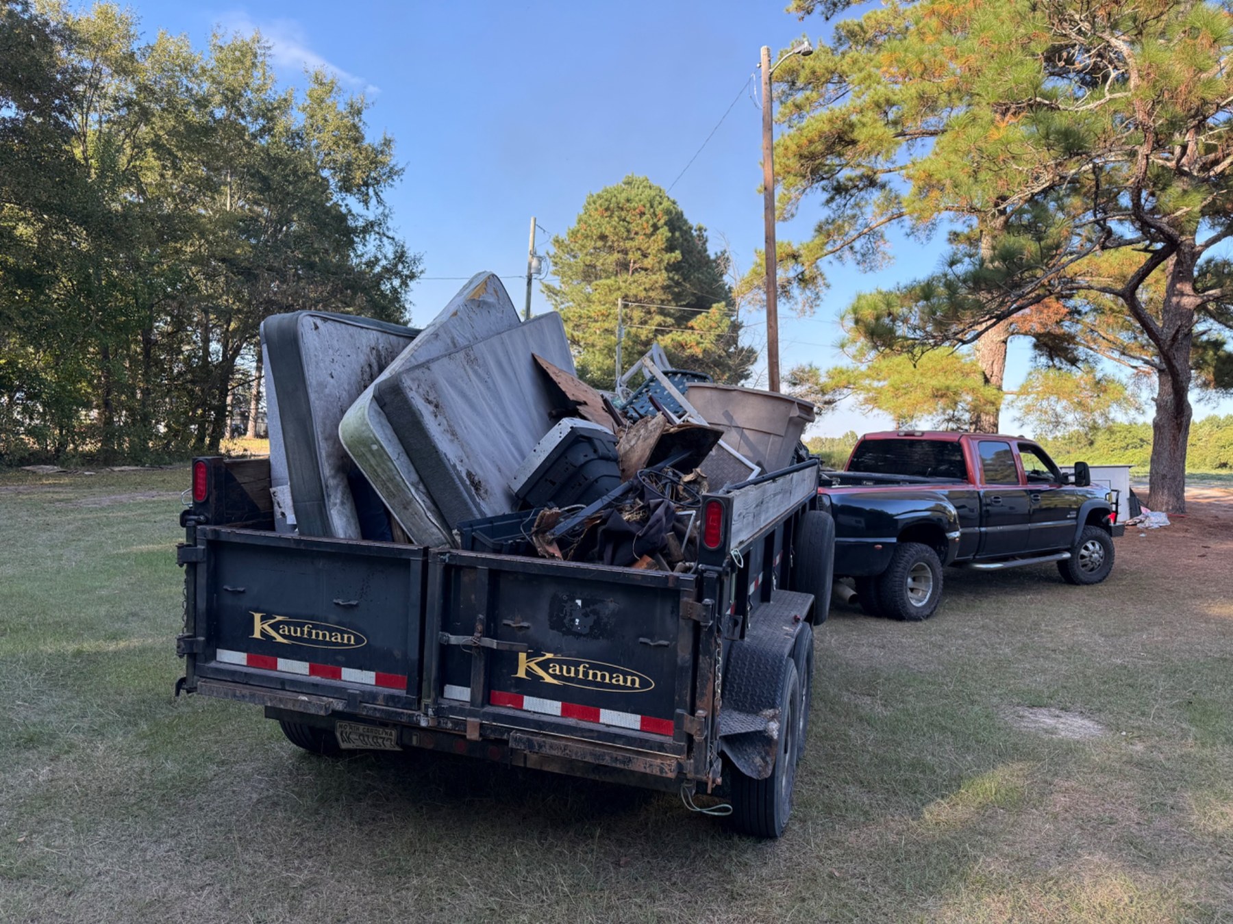 Hubb's Junk Solutions loaded trailer