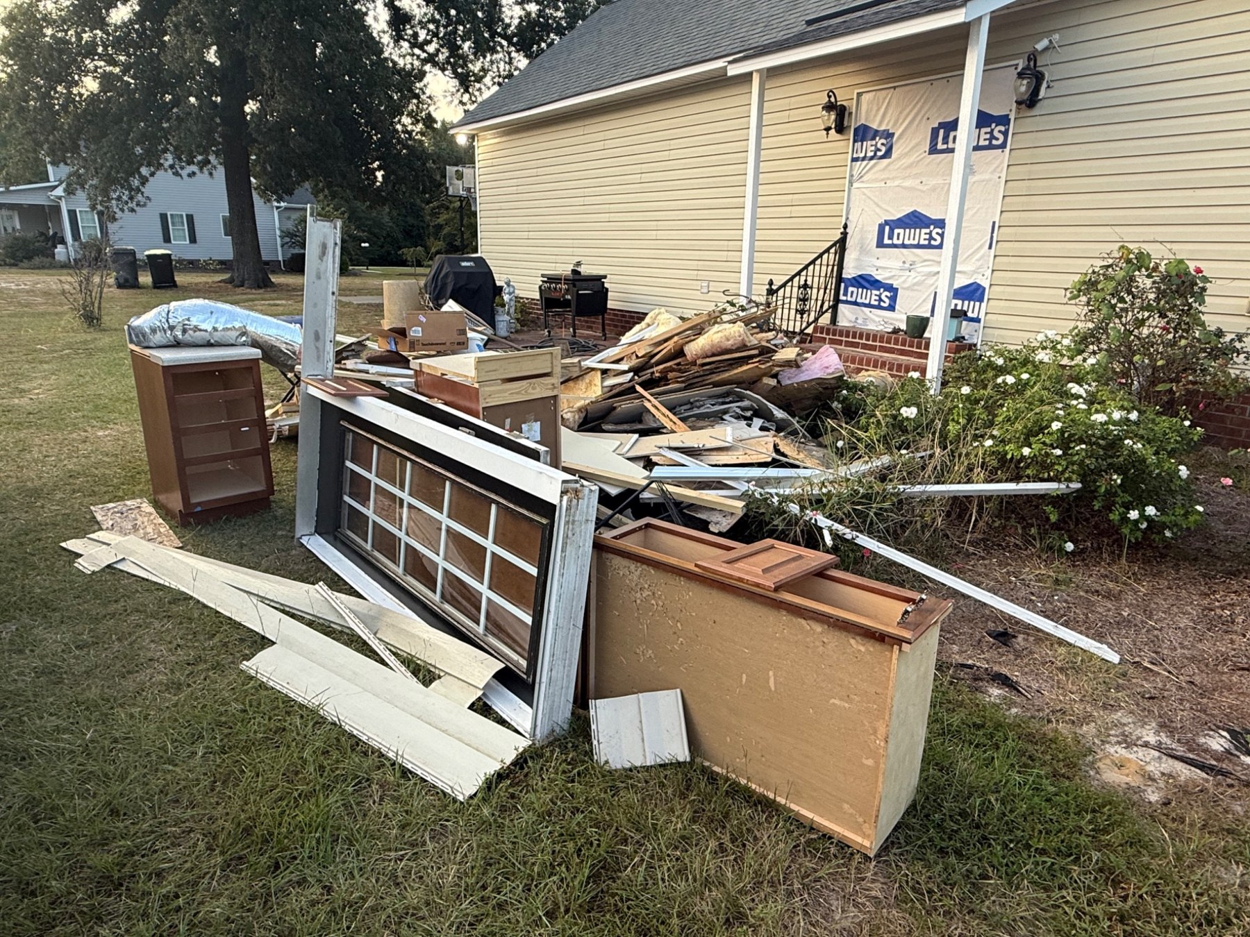 Outdoor cleanup job